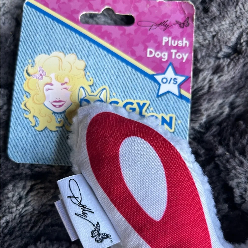 Dolly Parton musical note rope plush dog toy NEW